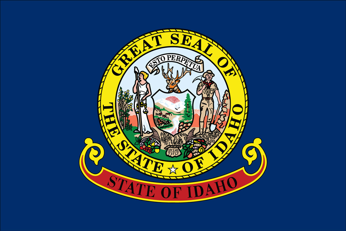 12x18" Nylon flag of State of Idaho